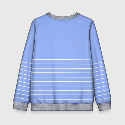 Детский свитшот Светлый сиреневый с белыми полосами / 3D-Меланж – фото 2