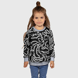 Свитшот детский Абстрактные объемные рельефы, цвет: 3D-меланж — фото 2