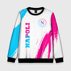 Свитшот детский Napoli neon gradient style вертикально, цвет: 3D-черный