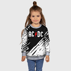 Свитшот детский Ac dc rock, цвет: 3D-меланж — фото 2