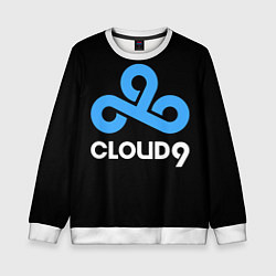 Свитшот детский Cloud9 - esports logo, цвет: 3D-белый