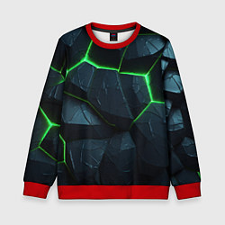 Детский свитшот Abstract dark green geometry style