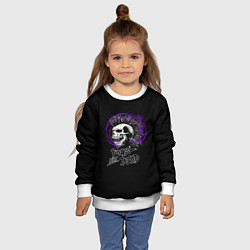 Свитшот детский Punk skull rock, цвет: 3D-белый — фото 2