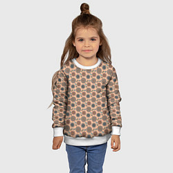 Свитшот детский Цветочный узор в стиле бохо, цвет: 3D-белый — фото 2