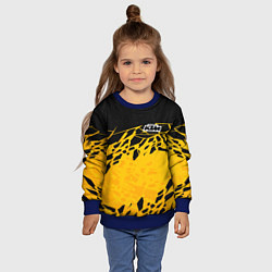 Свитшот детский KTM - оранжевые разломы, цвет: 3D-синий — фото 2