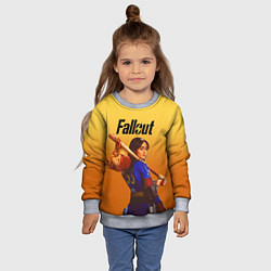 Свитшот детский Люси - Фаллаут, цвет: 3D-меланж — фото 2