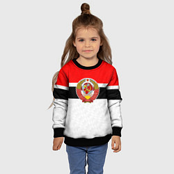 Свитшот детский Герб СССР - ретро цвета, цвет: 3D-черный — фото 2