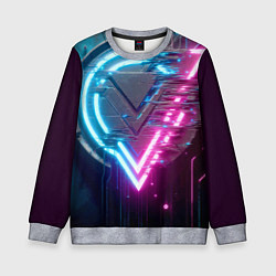 Свитшот детский Neon geometric abstraction - ai art, цвет: 3D-меланж