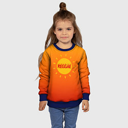 Свитшот детский Orange sunshine reggae, цвет: 3D-синий — фото 2