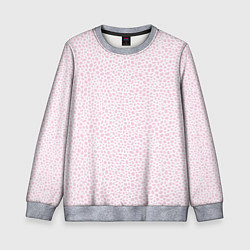 Свитшот детский Светло-розовый паттерн маленькие пятна, цвет: 3D-меланж