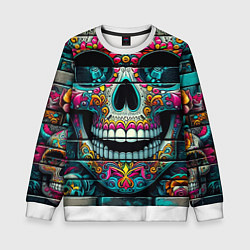 Детский свитшот Cool skull - graffiti ai art