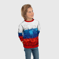 Свитшот детский Орнамент триколор, цвет: 3D-красный — фото 2