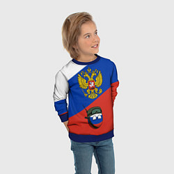Свитшот детский Россия - на страже, цвет: 3D-синий — фото 2