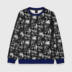 Свитшот детский Smoke skulls, цвет: 3D-синий