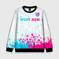 Детский свитшот West Ham neon gradient style посередине