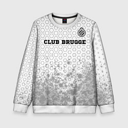 Свитшот детский Club Brugge sport на светлом фоне посередине, цвет: 3D-белый