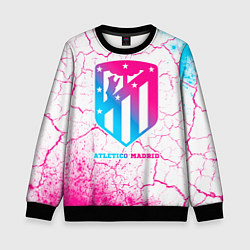 Детский свитшот Atletico Madrid neon gradient style