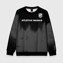 Свитшот детский Atletico Madrid sport на темном фоне посередине, цвет: 3D-черный