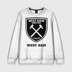 Свитшот детский West Ham sport на светлом фоне, цвет: 3D-белый