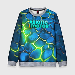 Свитшот детский Abiotic Factor logo bright neon, цвет: 3D-меланж