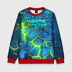 Свитшот детский Abiotic Factor logo bright neon, цвет: 3D-красный