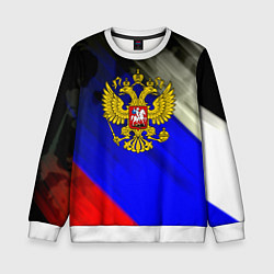 Детский свитшот Россия краски герб текстура