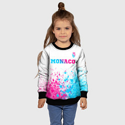 Свитшот детский Monaco neon gradient style посередине, цвет: 3D-черный — фото 2