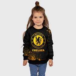 Свитшот детский Chelsea - gold gradient, цвет: 3D-черный — фото 2