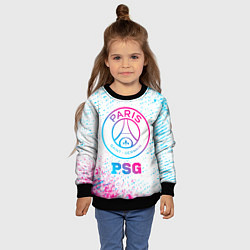 Свитшот детский PSG neon gradient style, цвет: 3D-черный — фото 2