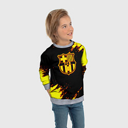 Свитшот детский Barcelona огненные краски лого, цвет: 3D-меланж — фото 2