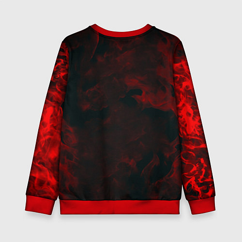 Детский свитшот Реал мадрид огонь красный / 3D-Красный – фото 2