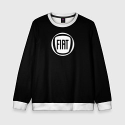 Свитшот детский FIAT logo white, цвет: 3D-белый