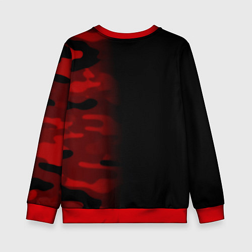 Детский свитшот Герб РФ камуфляжная тексткура / 3D-Красный – фото 2