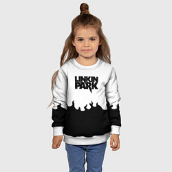Свитшот детский Linkin park rock fire, цвет: 3D-белый — фото 2