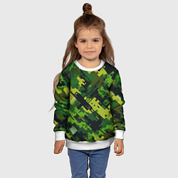 Свитшот детский Camouflage - pattern ai art, цвет: 3D-белый — фото 2