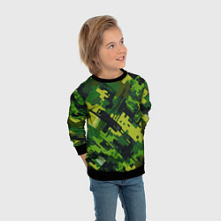 Свитшот детский Camouflage - pattern ai art, цвет: 3D-черный — фото 2