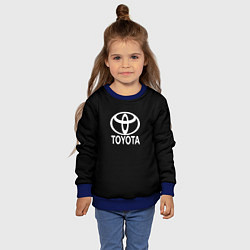 Свитшот детский Toyota white logo, цвет: 3D-синий — фото 2
