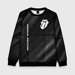 Свитшот детский Rolling Stones metal rock lines, цвет: 3D-черный