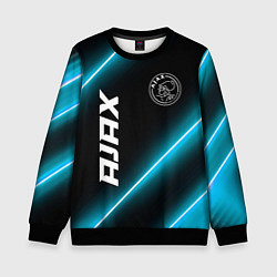 Свитшот детский Ajax неоновые лампы, цвет: 3D-черный