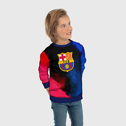 Свитшот детский Barcelona fc club gradient smoke, цвет: 3D-синий — фото 2