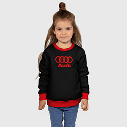 Свитшот детский Audi red logo, цвет: 3D-красный — фото 2