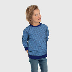 Свитшот детский Тёмно-голубой текстурированный, цвет: 3D-синий — фото 2