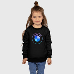 Свитшот детский BMW neon logo, цвет: 3D-черный — фото 2