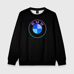 Свитшот детский BMW neon logo, цвет: 3D-черный
