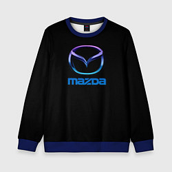 Свитшот детский Mazda neon logo, цвет: 3D-синий