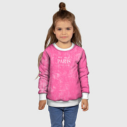 Свитшот детский Pink Paris, цвет: 3D-белый — фото 2