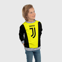 Свитшот детский Juventus sport geometry yellow, цвет: 3D-меланж — фото 2