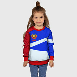 Свитшот детский СССР геометрия спорт, цвет: 3D-красный — фото 2