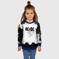 Свитшот детский AC DC текстура рок, цвет: 3D-синий — фото 2