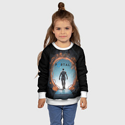 Свитшот детский Внутри портала, цвет: 3D-белый — фото 2